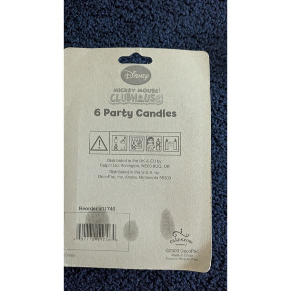 Vintage Mickey Mouse Club House Candle Cake Topper Birthday Cake Disney 6 Candle - Picture 2 of 2